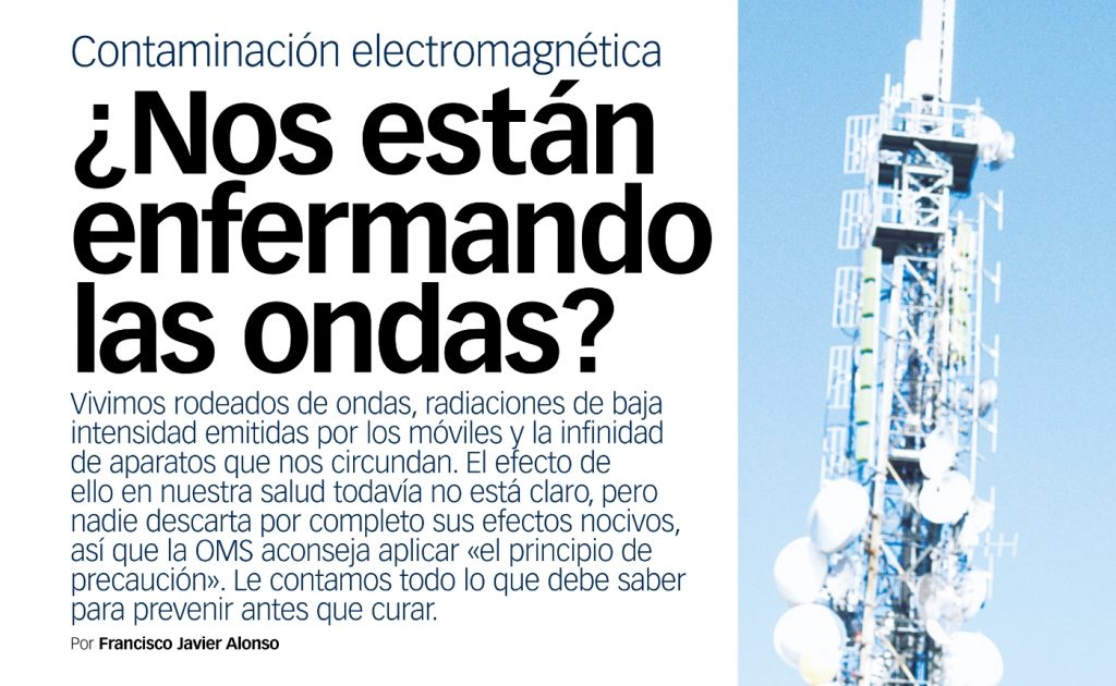 Titular del reportaje "¿Nos están enfermando las ondas?" de 'XL Semanal'.