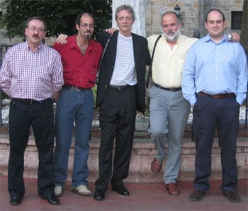 Gabriel Naranjo, Gustavo Vázquez, Alejandro J. Borgo, Pedro Luis Gómez Barrondo e Ibon Basterretxea. Foto: L.A. Gámez.
