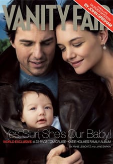 Tom Cruise, con Katie Holmes y su hija.