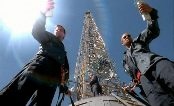 Fotograma del episodio de 'CSI: NY' en el que se cita el triángulo del Empire State.