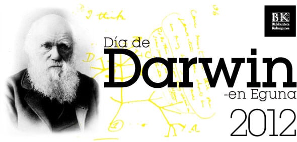 Tarjetón del Día de Darwin de 2012 en Bilbao.