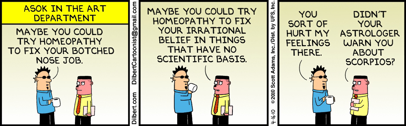 'Dilbert' contra la homeopatía.