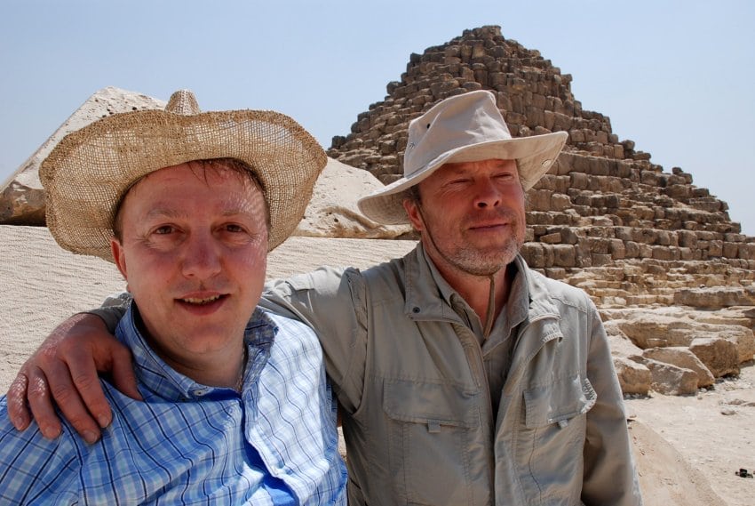 Dominique Görlitz y Stefan Erdmann, en Giza.