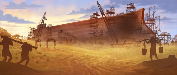 Recreación de la construcción de la mítica Arca de Noé, según los promotores del nuevo parque creacionista de Kentucky. Ilustración: Ark Encounter.