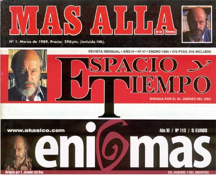 Cabeceras de varias revistas dirigidas por Fernando Jiménez del Oso.
