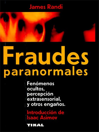 Portada de 'Fraudes paranormales', de James Randi.
