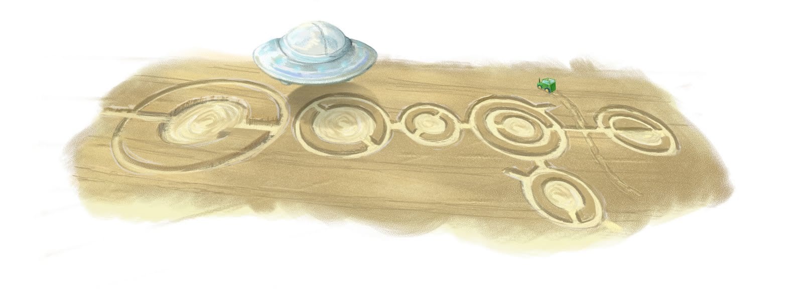 Google celebra el natalicio de H.G. Wells con platillos volantes.