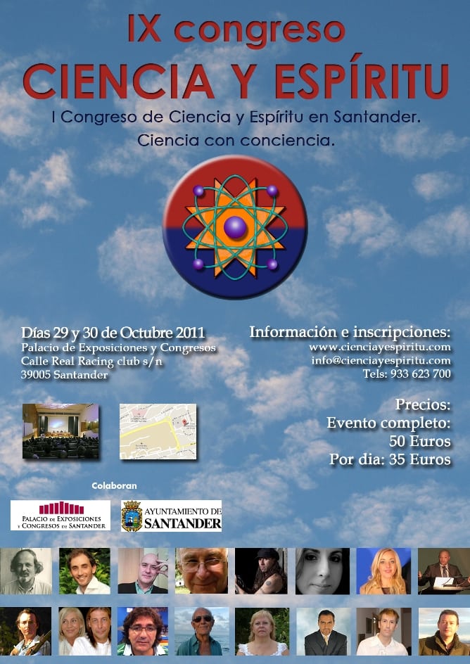 Cartel del IX Congreso Ciencia y Espiritu, que se celebrará en Santander el 28 y 29 de octubre.