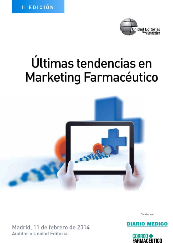 Portada del programa de la segunda edición de la jornada 'Últimas tendencias en 'marketing farmacéutico'.