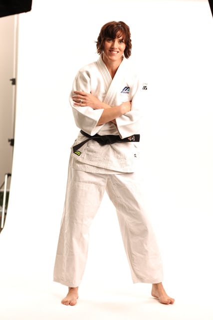 La judoka olímpica canadiense Kim Ribble-Orr