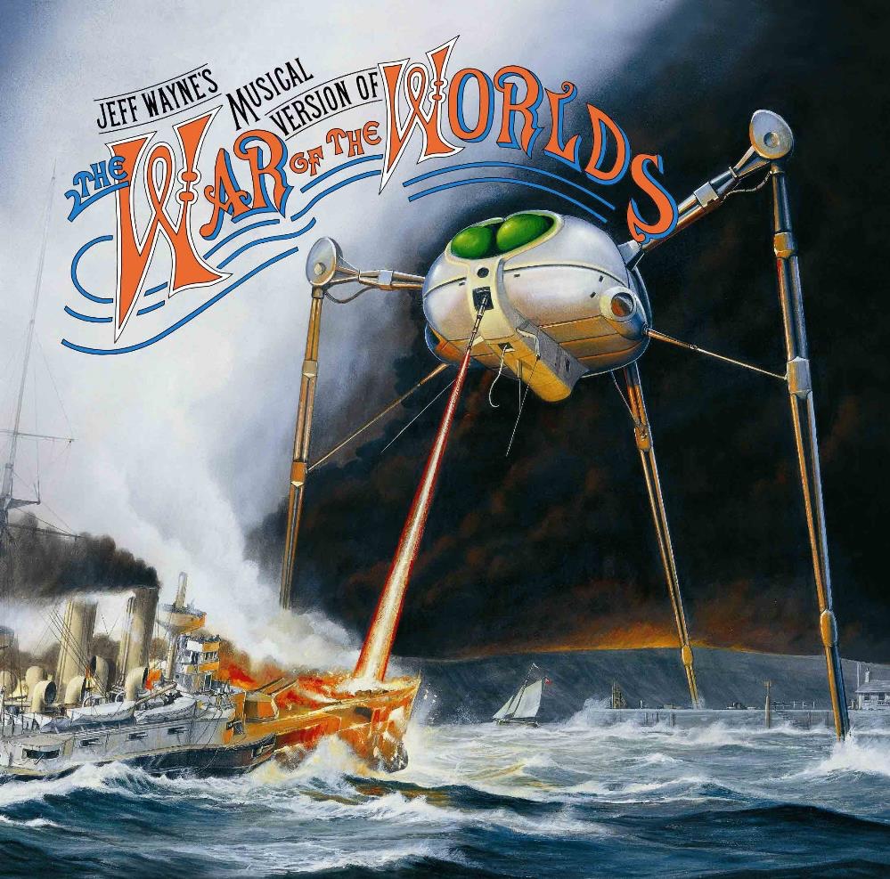 Portada del disco de la ópera Rock de Jeff Wayne basada en 'La guerra de los mundos'.