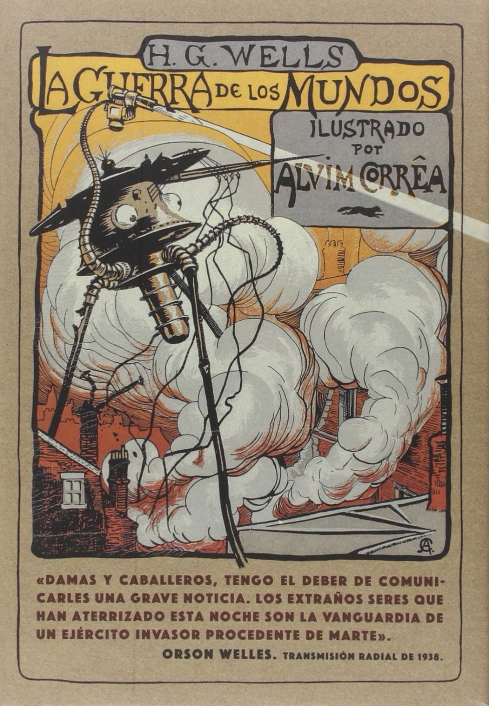 Portada de una de las ediciones españolas de 'La guerra de los mundos', de H.G. Wells.