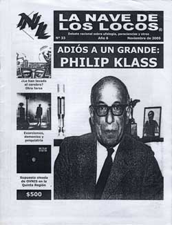 Portada del número que 'La Nave de los Locos' dedicó a Philip J. Klass, con motivo de su muerte.