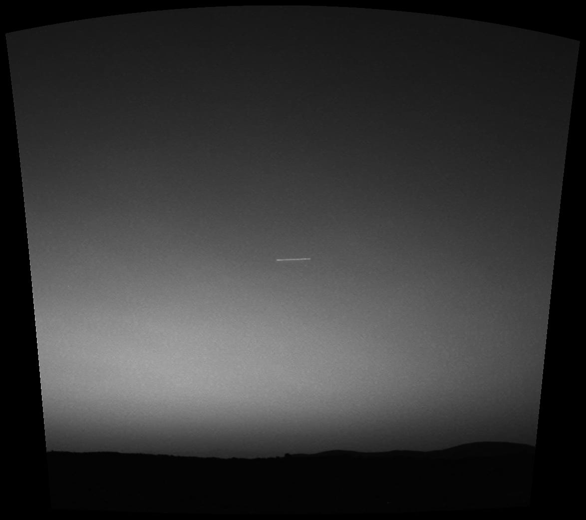 El meteoro marciano fotografiado por 'Spirit' en 2004. Foto: NASA.