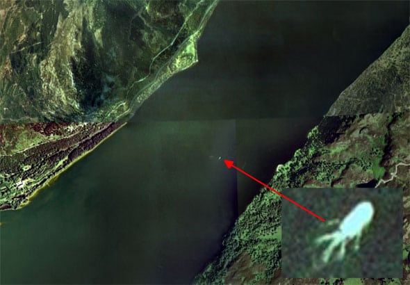 Nessie en Google Earth. Foto: Google Earth.