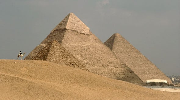Vista general de las pirámides de Giza. Foto: Efe.