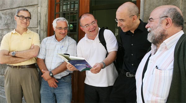 Agustín Sánchez Lavega, Jon Sáenz, Juan Ignacio Pérez, Luis Alfonso Gámez y Eduardo Angulo. Foto: Maite Bartolomé.