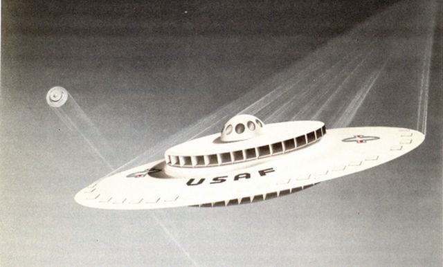 Recreación del platillo volante de Avro para el Proyecto 1794. Imagen: Archivos Nacionales de Estados Unidos.