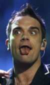 Robbie Williams, durante un concierto.