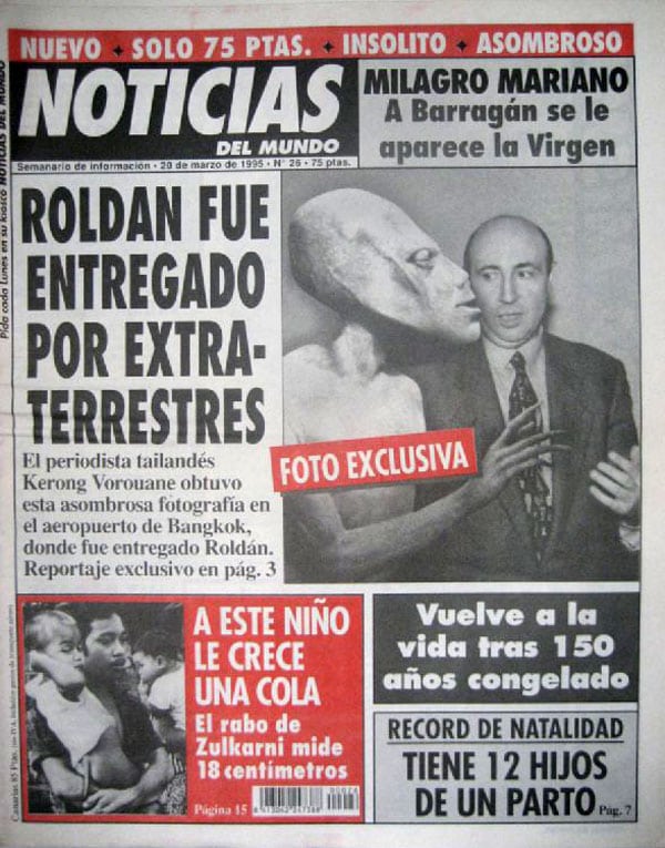 Portada de 'Noticias del Mundo' de marzo de 1995.
