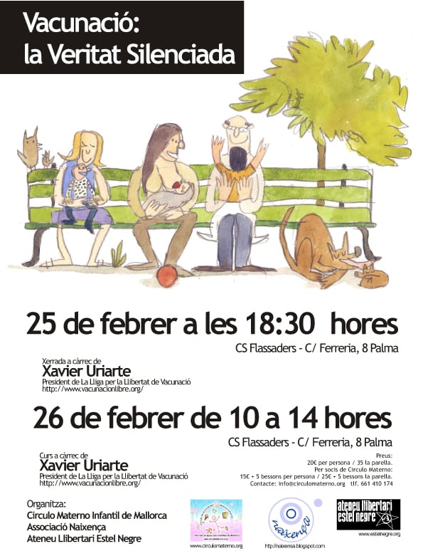 Cartel del seminario antivacunas que publicita la Universidad de las Islas Baleares.