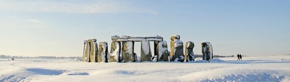 Stonehenge, nevado la semana pasada. Foto: Reuters.