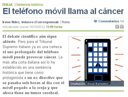La información del mundo que conecta los móviles con el cáncer tras una sentencia judicial.