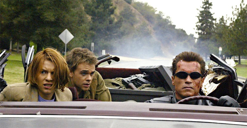 Claire Danes, Nick Stahl y Arnold Schwarzenegger, 'Terminator 3: la rebelión de las máquinas'.