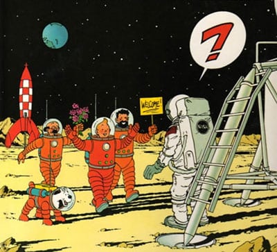 Tintín en la Luna. Autor: Hergé.