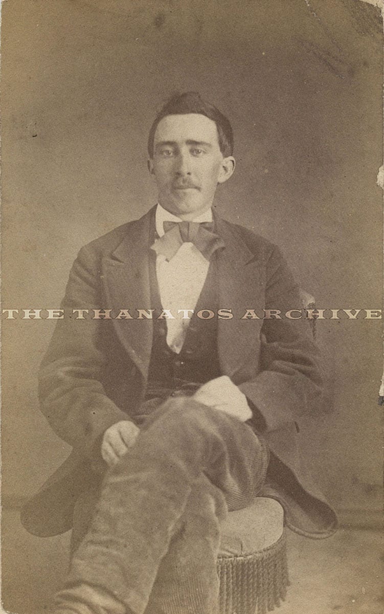 La imagen del prisionero confederado puesta a la venta en eBay. Foto: The Thanatos Archive.