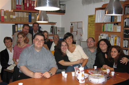Algunos miembros del CICAP, en la sede de la organización, en Padua. Foto: L.A. Gámez.
