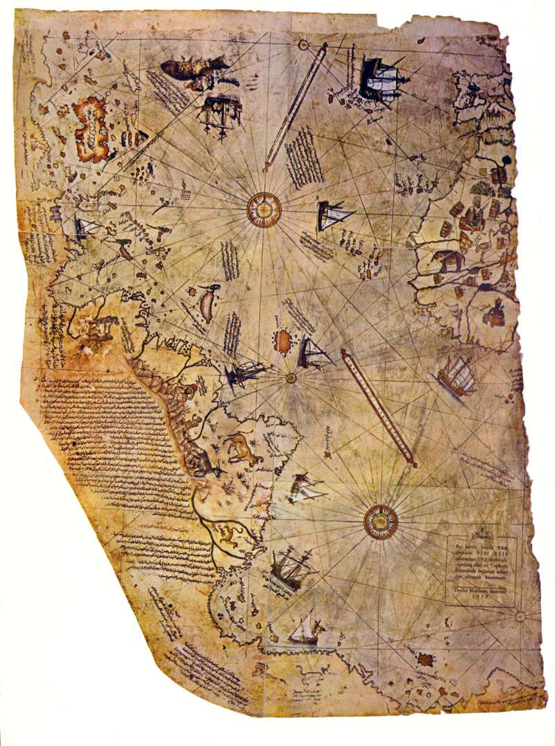 El mapa de Piri Reis.
