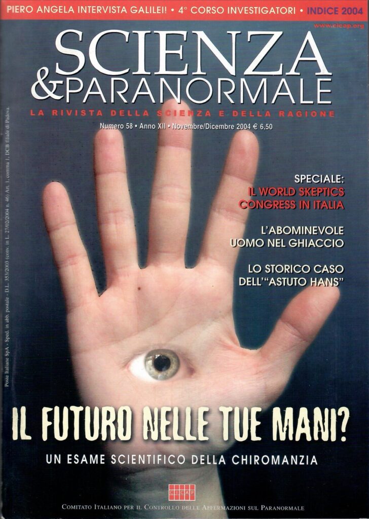 ‘Scienza & Paranormale’, la revista de los escépticos italianos.