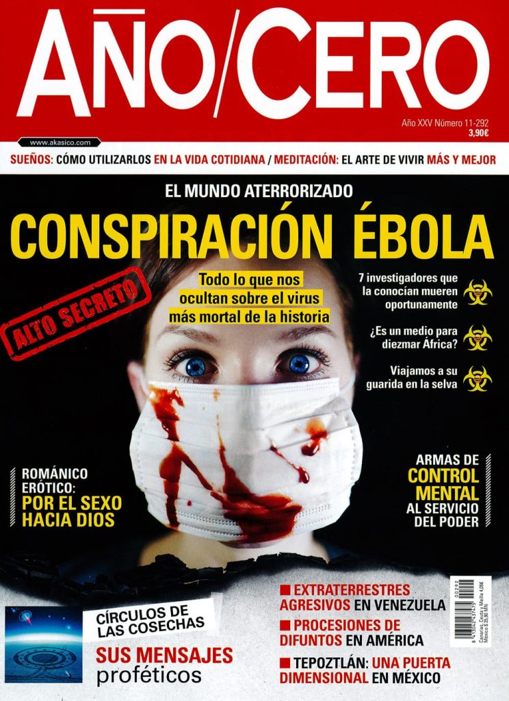 Portada del número 292 (noviembre de 2014) de la revista 'Año Cero', dirigida por Enrique de Vicente.