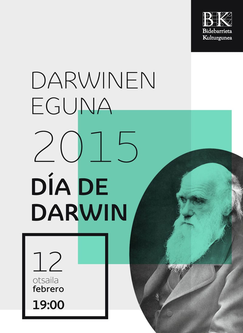 Tarjetón del Día de Darwin 2015 de Bilbao.