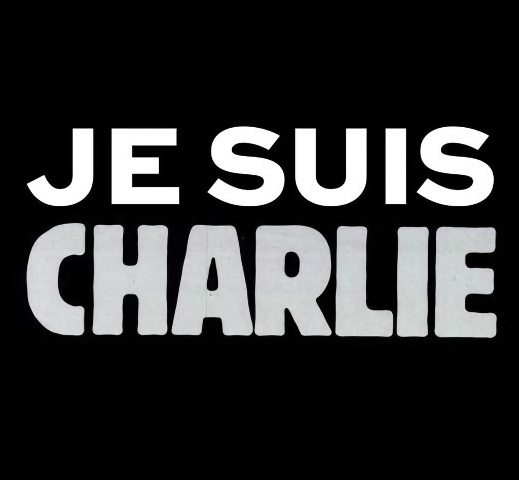 Cartel con la frase "Je suis Charlie" ("Yo soy Charlie" en francés),