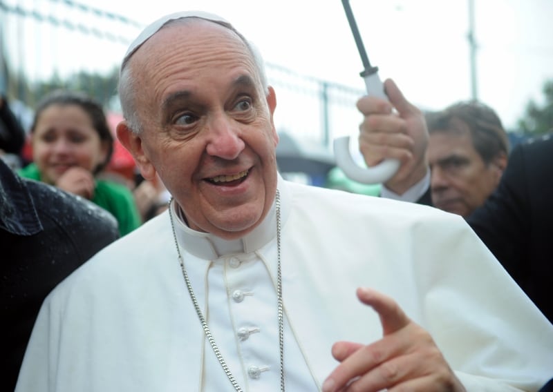 El papa Francisco, durante su visita a Varginha (Brasil) en julio de 2013. Foto: Tânia Rêgo - Agência Brasil.