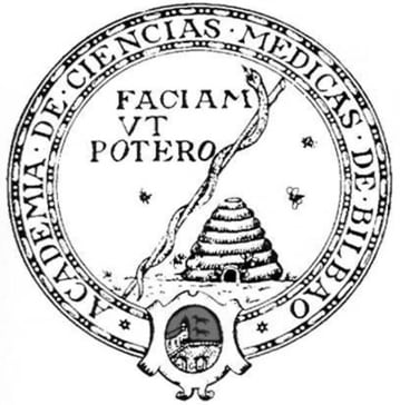 Escudo de la Academia de Ciencias Médicas de Bilbao.