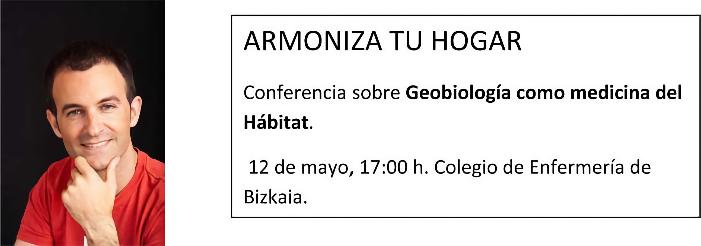 Anuncio de la conferencia del zahorí Aitor López en la sede del Colegio de Enfemería de Vizcaya.
