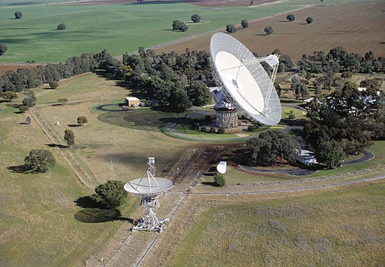 El observatorio Parkes, en Nueva Gales del sur. Foto: John Sarkissian (Observatorio Parkes-CSIRO).servatory)