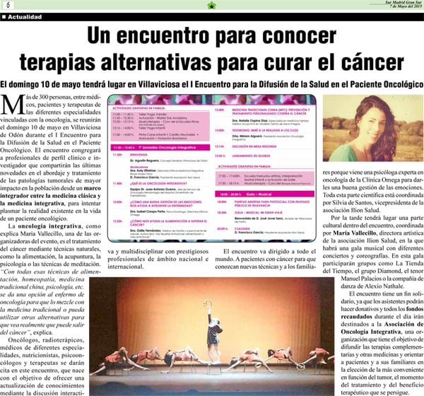 Información sobre el encuentro publicada por el periódico 'Gran Sur' de Madrid.
