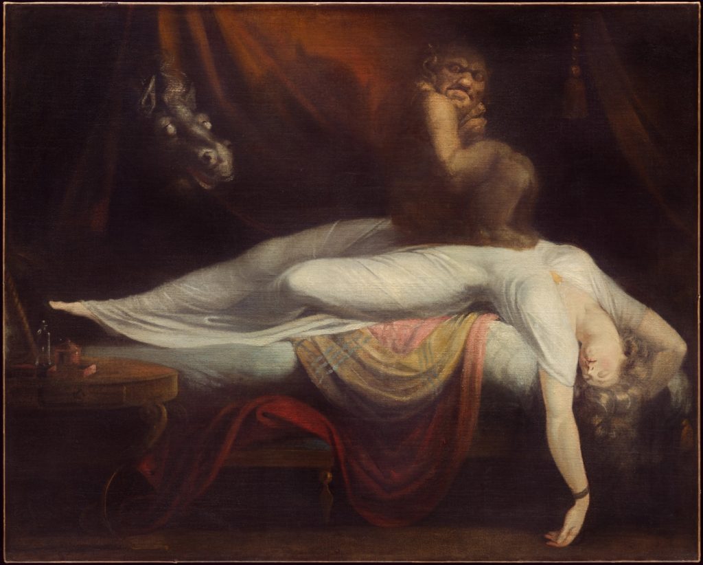 ‘La pesadilla’ (1781), de Henry Fuseli, con una mujer poseída por un íncubo. Foto: Instituto de Artes de Detroit.