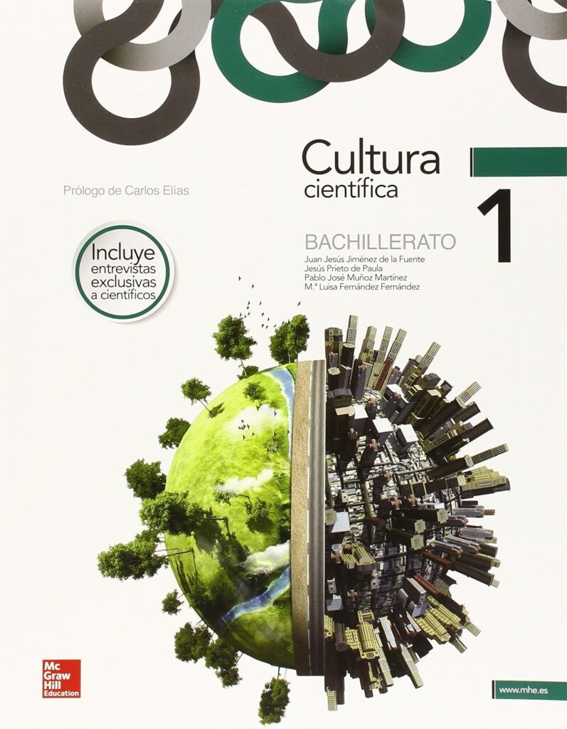 Portada del libro de Cultura científica de 1º de Bachillerato de McGraw Hill.