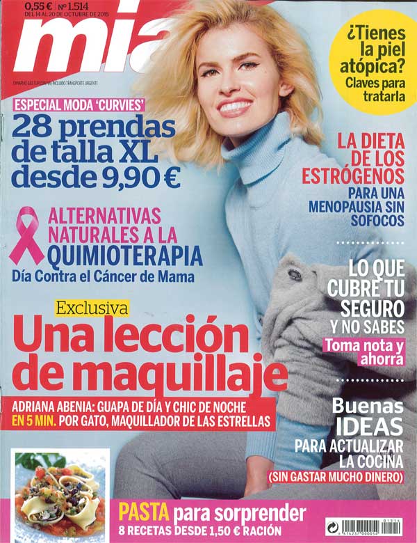 Portada del número de la revista 'Mía' que presentaba "Alternativas naturales a la quimioterapia".