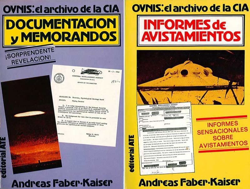 Los dos libros de 1980 en los que Andreas Faber-Kaiser reprodujo documentos de la CIA.
