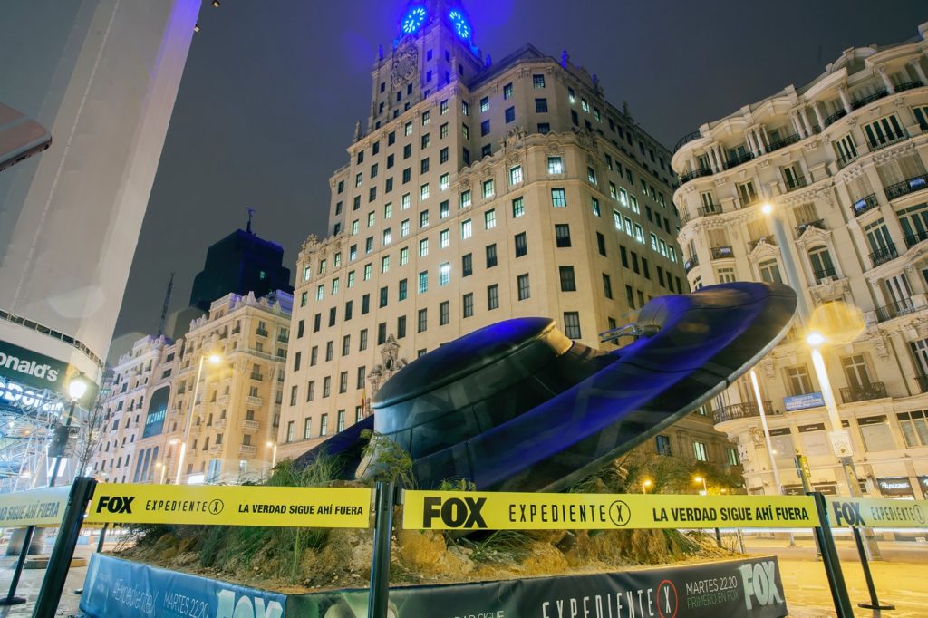 El ovni estrellado en el centro de Madrid. Foto: Fox.