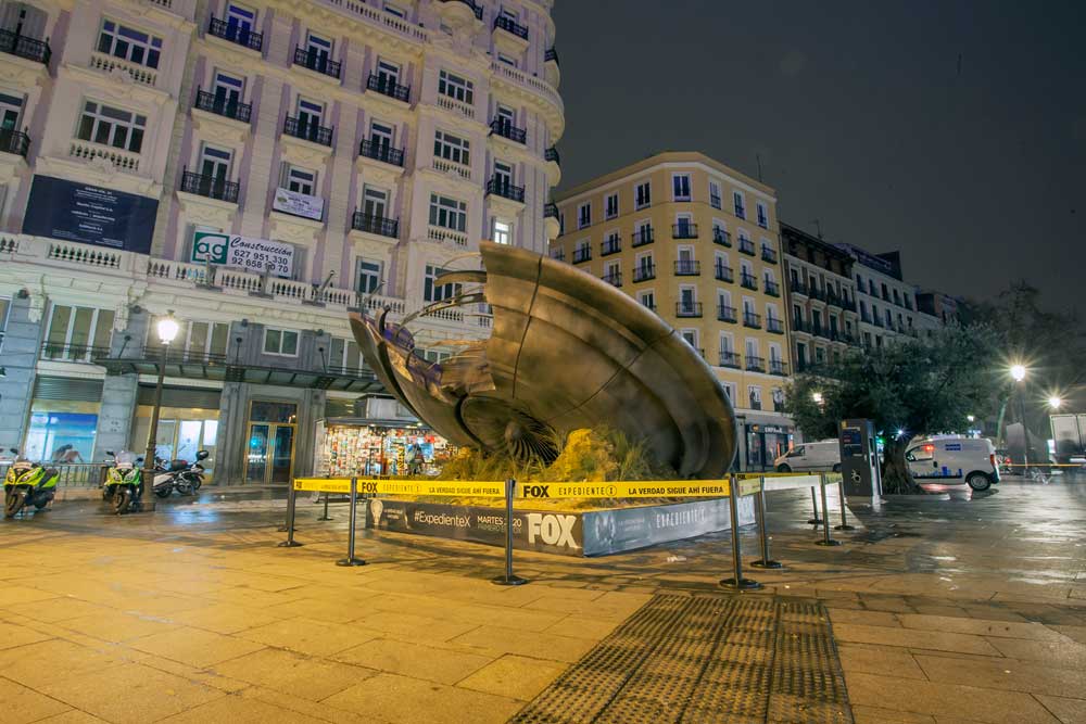 El ovni estrellado en el centro de Madrid. Foto: Fox.