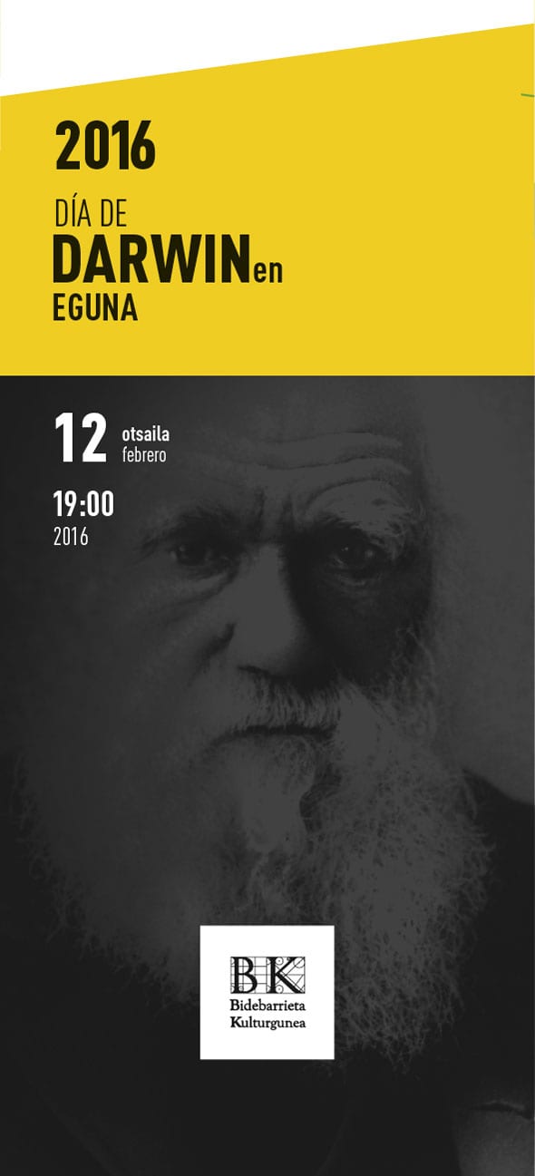 Tarjetón del Día de Darwin 2016 de Bilbao.
