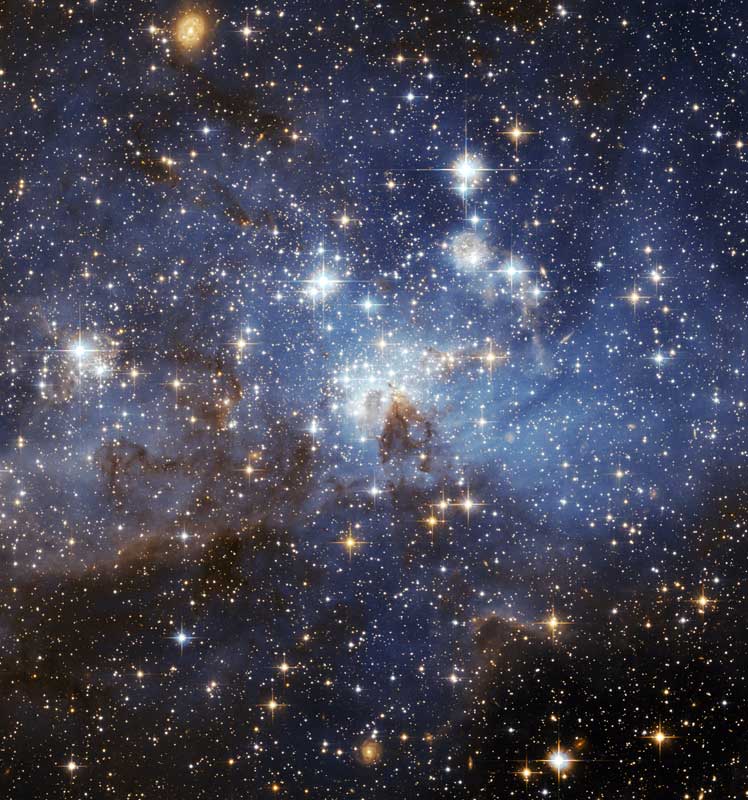 Criadero de estrellas en la Gran Nube de Magallanes. Foto: NASA-ESA.