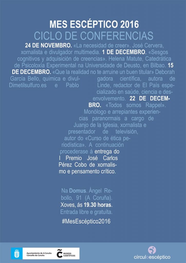 Cartel del Més Escéptico de 2016.